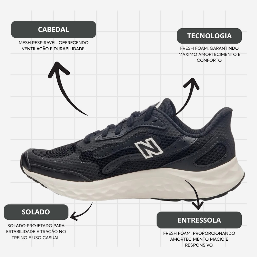 Imagem 3 do produto Tênis Feminino New Balance Arishiv4 Tira Lux
