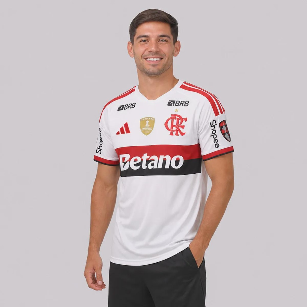 Imagem 2 do produto Camisa do Flamengo II 26/27 Patch Libertadores adidas Masculina