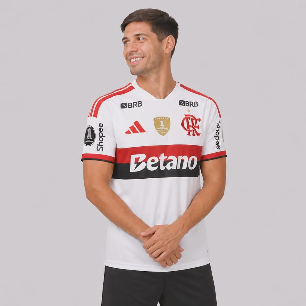 Imagem 3 do produto Camisa do Flamengo II 26/27 Patch Libertadores adidas Masculina