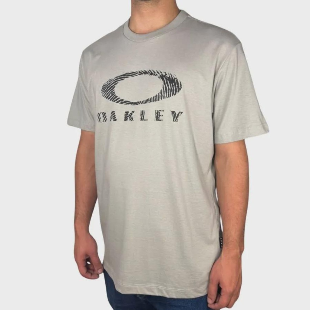Imagem 3 do produto Camiseta Oakley Ellipse Fingerprint SS Tee Cement - Masculina