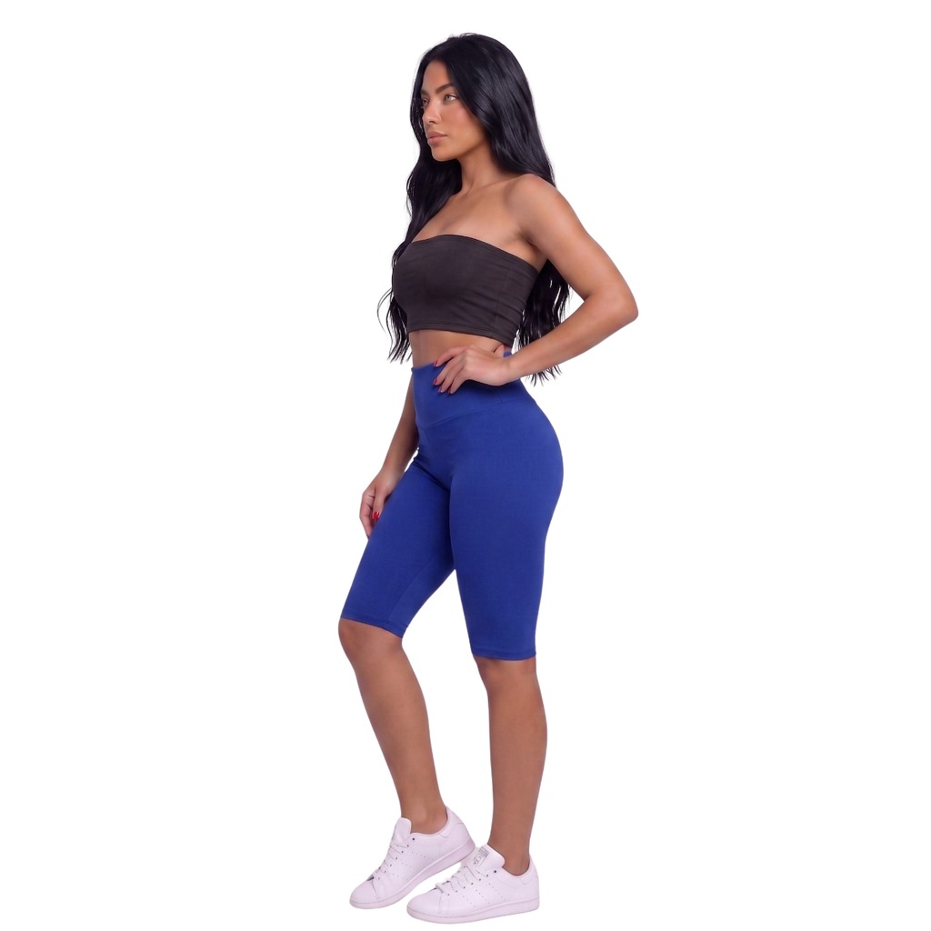 Imagem 2 do produto Conjunto Esportivo Top Tube Faixa e Bermudinha Suplex Vekyo Feminino