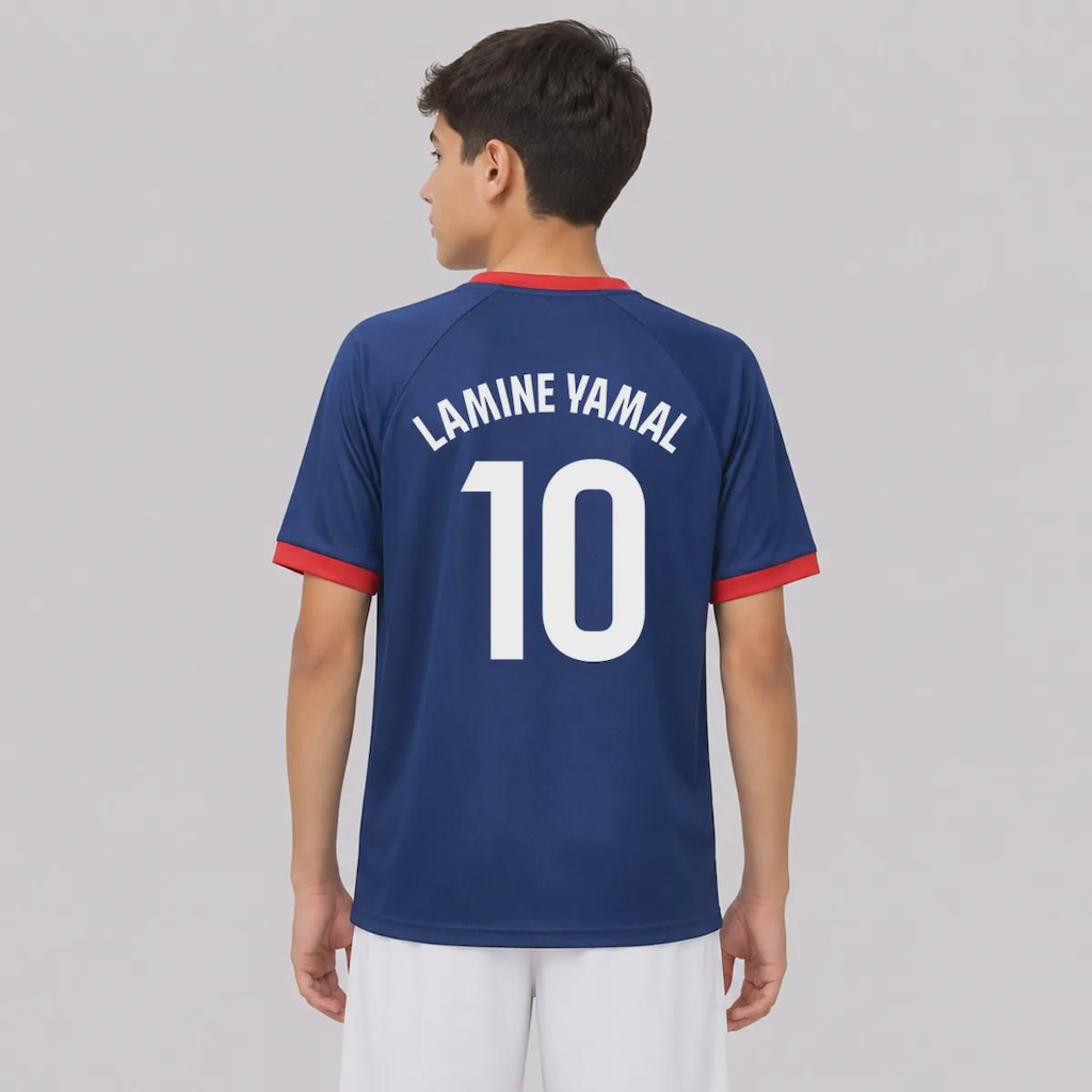 Imagem 1 do produto Camisa Barcelona Rivales 10 Lamine Yamal Infantil