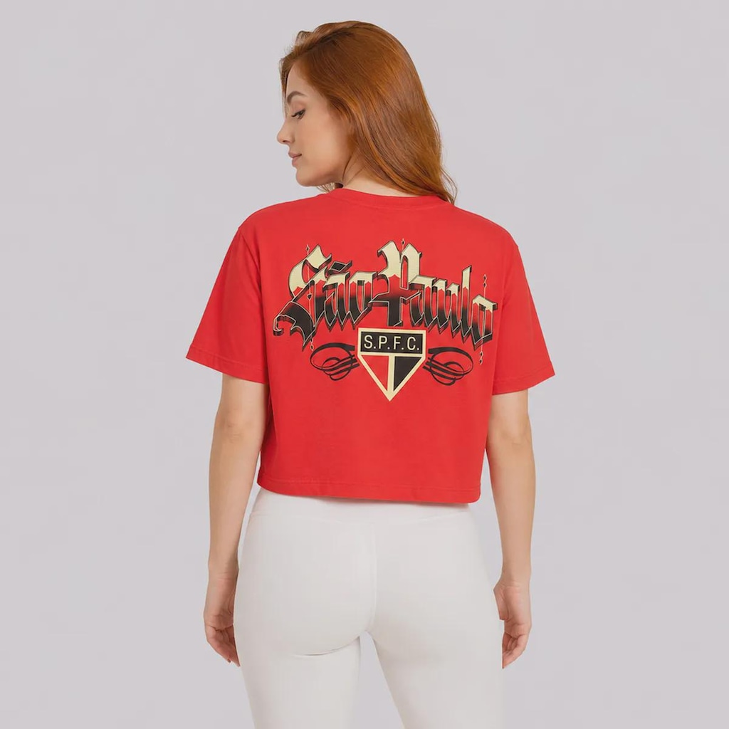 Imagem 4 do produto Blusa Cropped do São Paulo Raízes Oversized Feminina