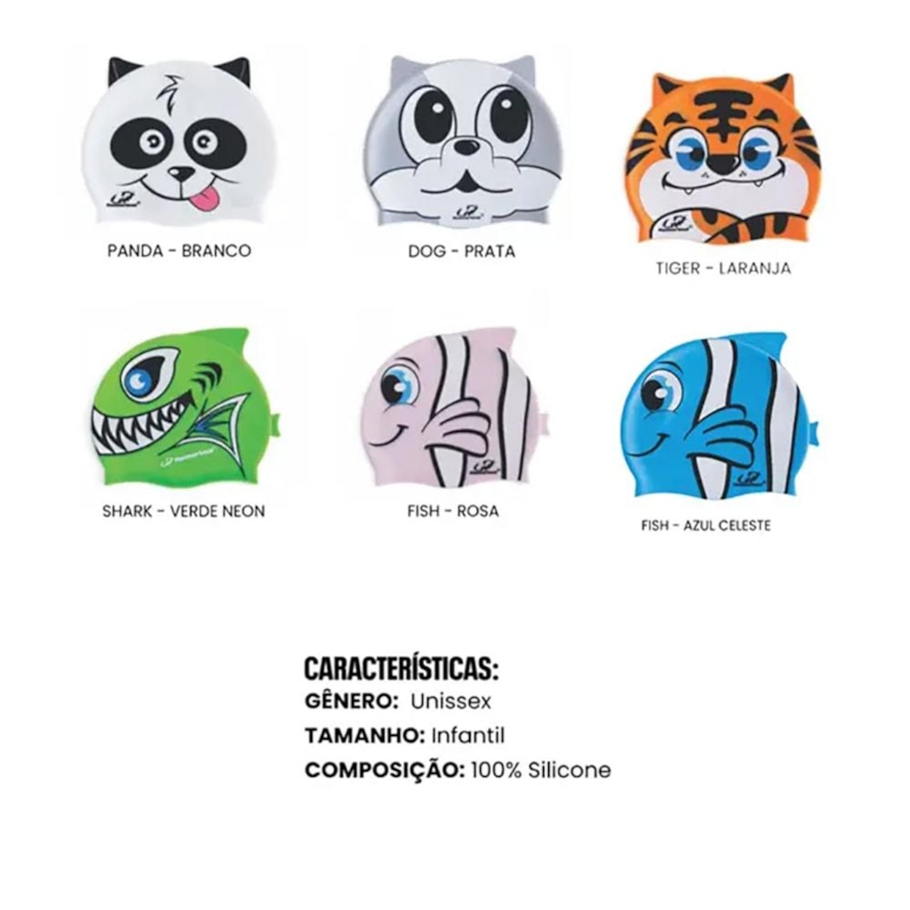 Imagem 3 do produto Touca de Natação Hammerhead Silicone Animal Kids - Infantil