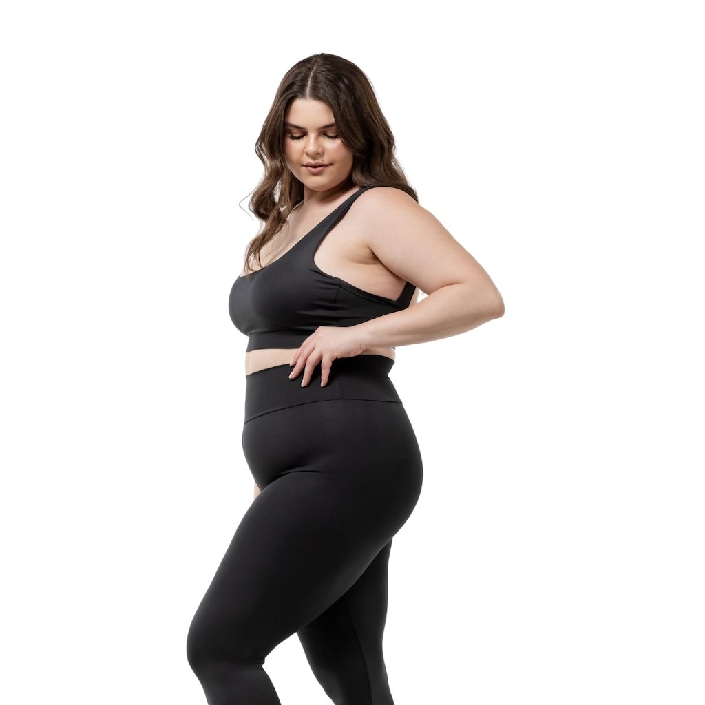 Imagem 4 do produto Calça Legging Dellas Fit Leg Zero Transparência Cintura Alta Academia - Feminina