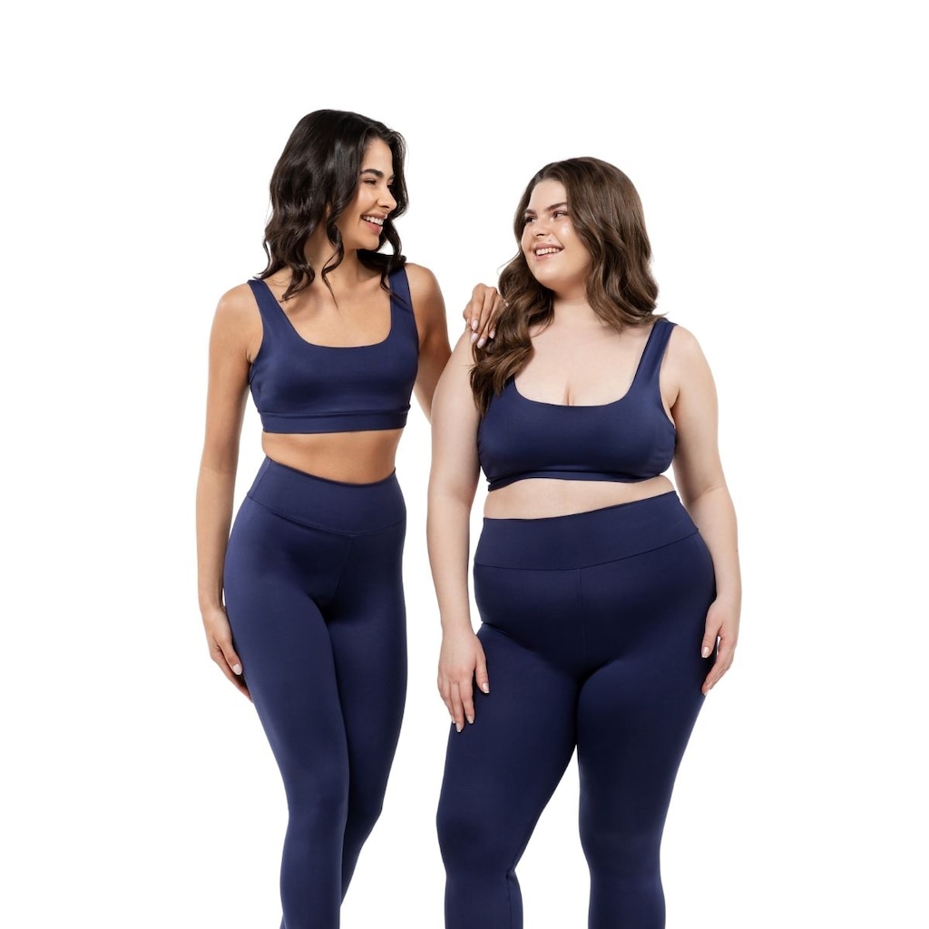 Imagem 1 do produto Calça Legging Dellas Fit Leg Zero Transparência Cintura Alta Academia - Feminina
