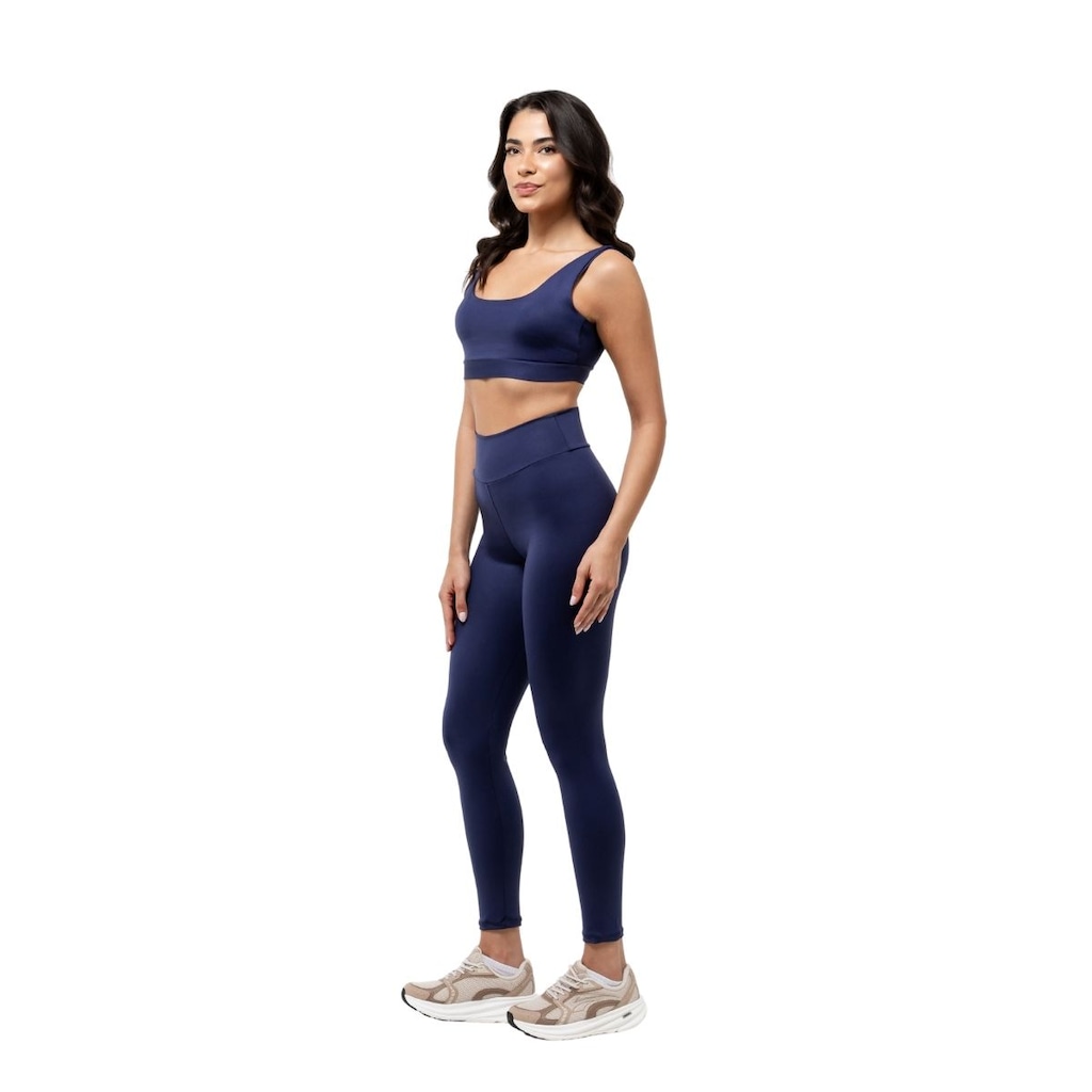 Imagem 2 do produto Calça Legging Dellas Fit Leg Zero Transparência Cintura Alta Academia - Feminina