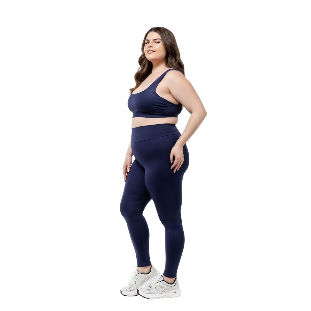 Imagem 4 do produto Calça Legging Dellas Fit Leg Zero Transparência Cintura Alta Academia - Feminina