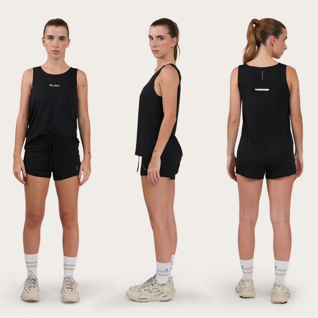 Imagem 3 do produto Camiseta Regata Feminina Racer com Refletivo All Out Run