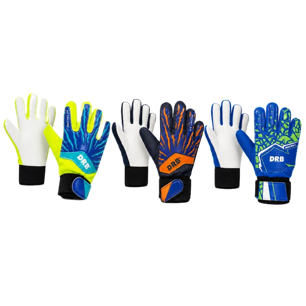 Imagem 1 do produto Kit 3 Luvas De Goleiro Rocket DRB - Infantil