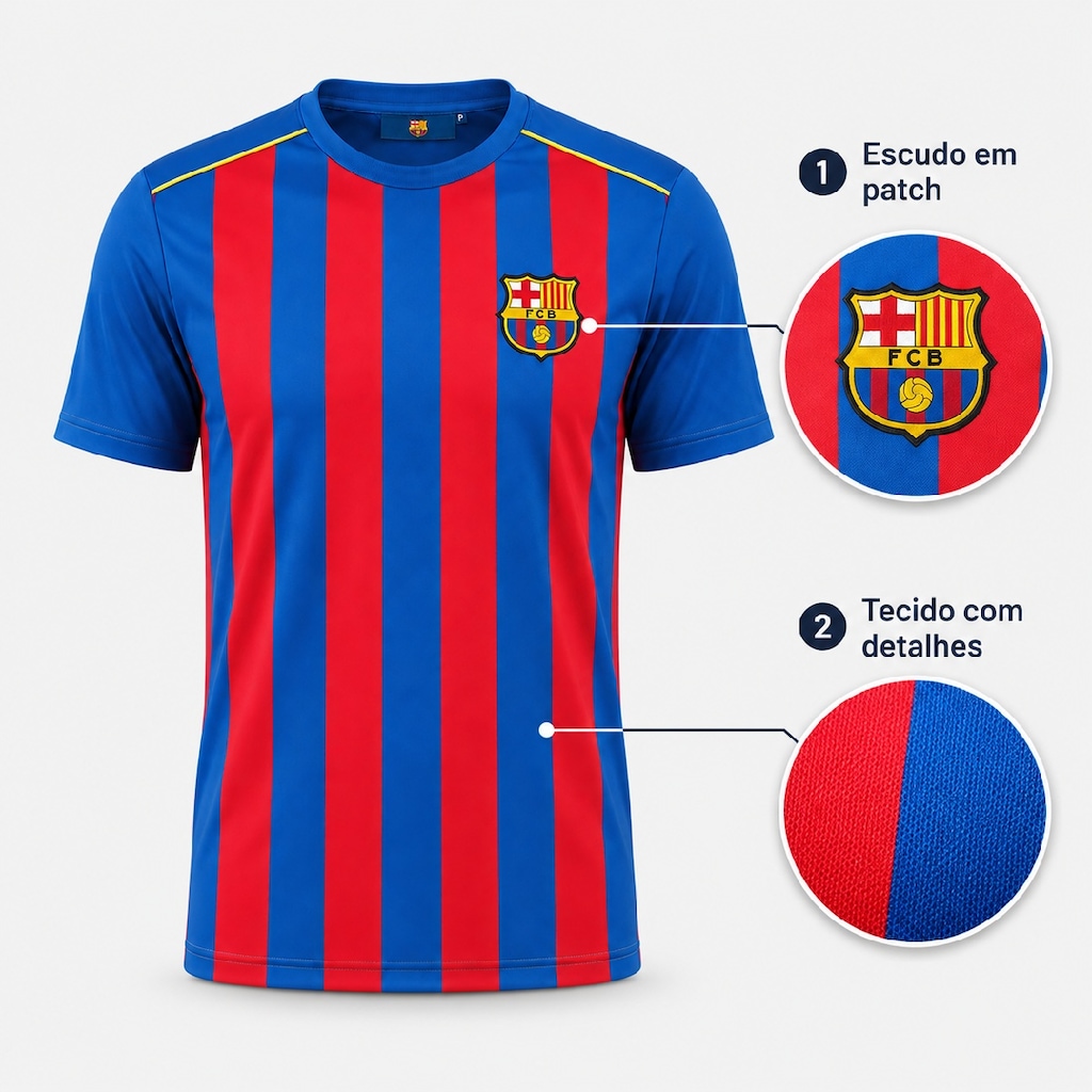 Imagem 4 do produto Camisa do Barcelona Balboa Dry Esportiva - Masculina