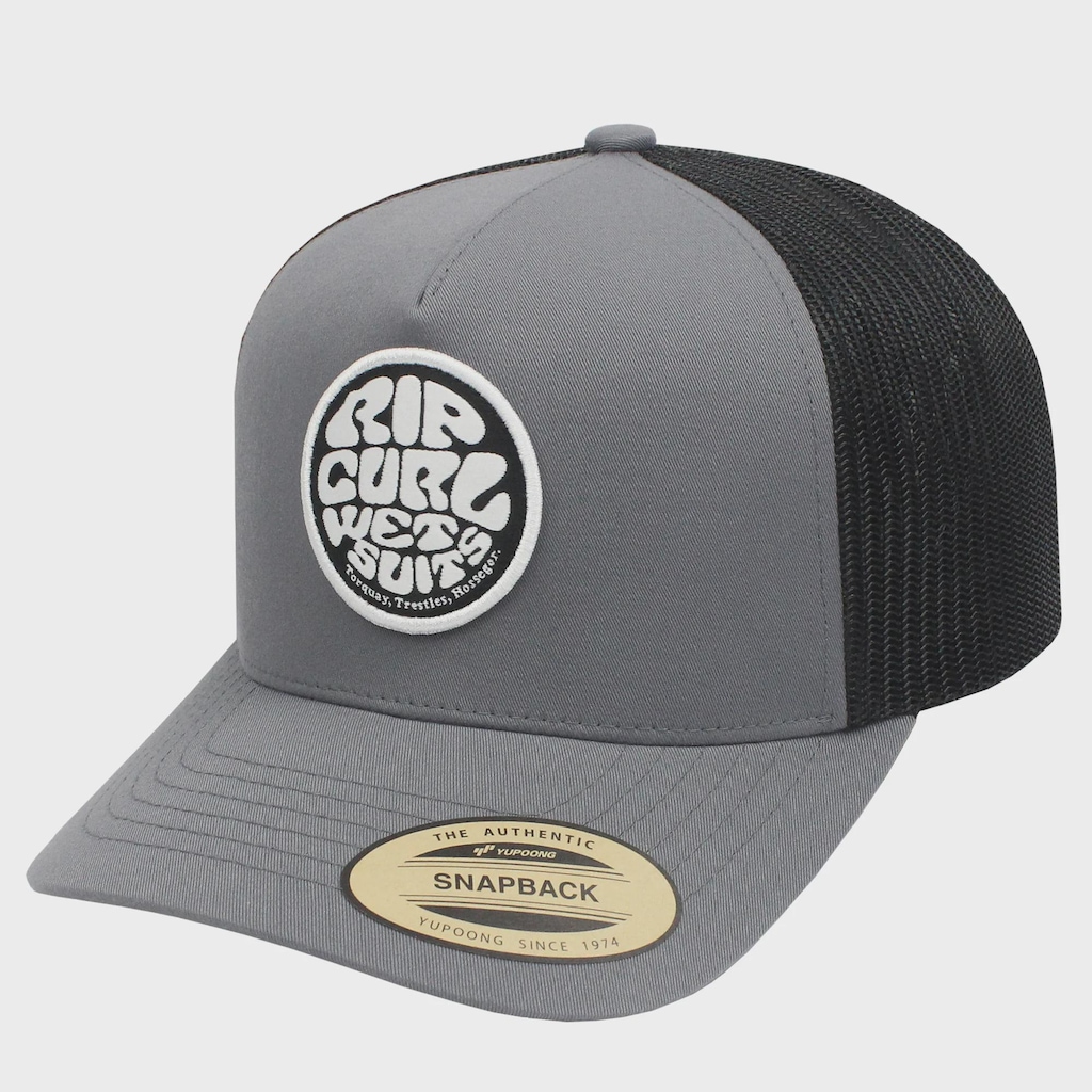 Imagem 1 do produto Boné Masculino Rip Curl Wetsuit Icon Trucker Black Grey Importado - Aba Curva