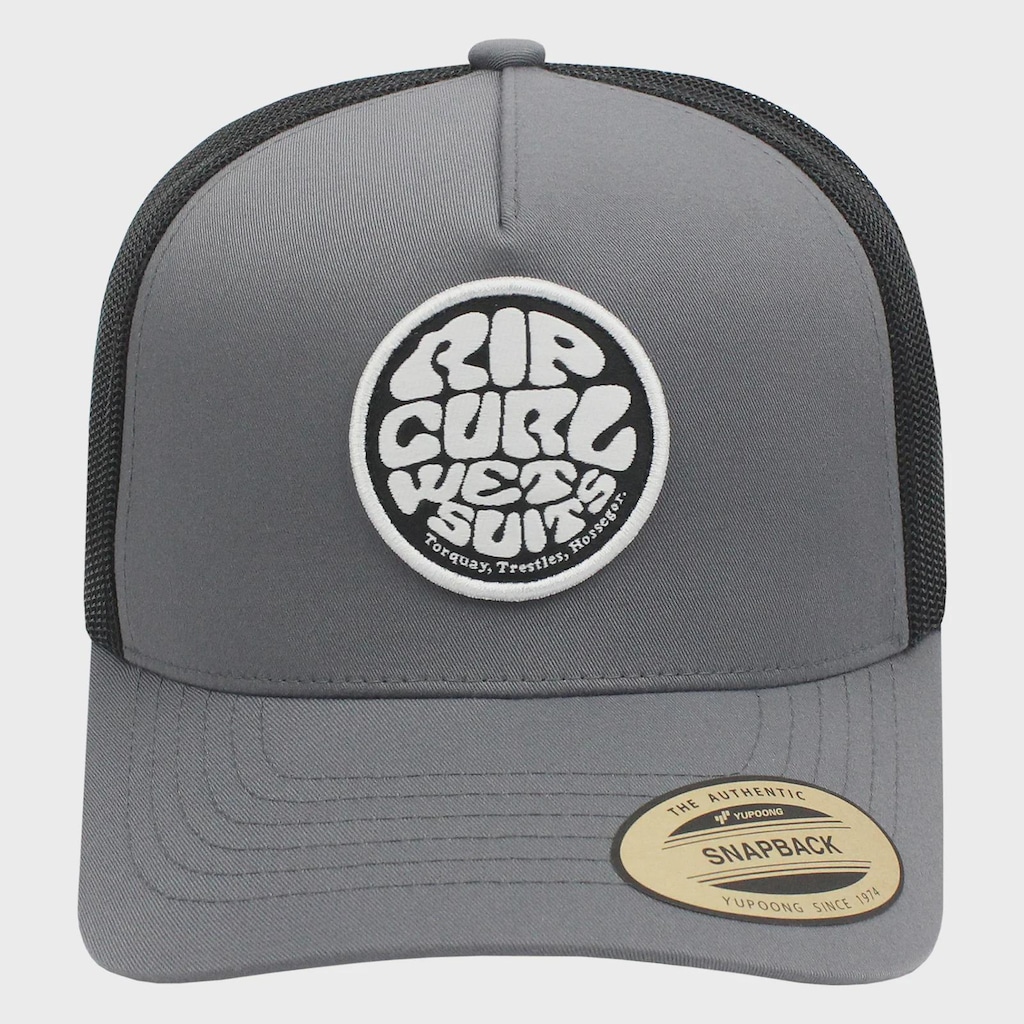 Imagem 2 do produto Boné Masculino Rip Curl Wetsuit Icon Trucker Black Grey Importado - Aba Curva