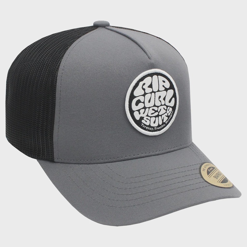 Imagem 3 do produto Boné Masculino Rip Curl Wetsuit Icon Trucker Black Grey Importado - Aba Curva