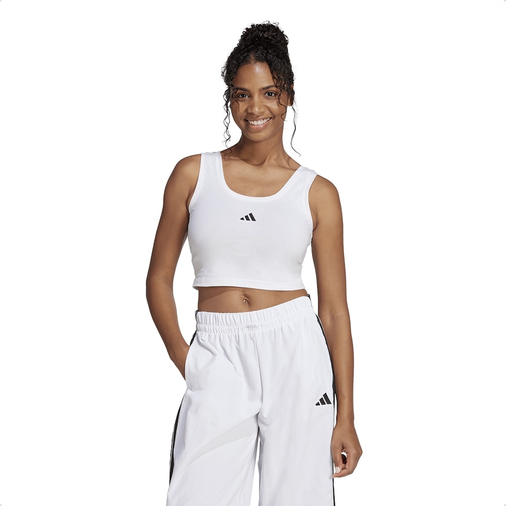 Camiseta Regata adidas Essentials Lifestyle Logo Pequeno Feminina - Foto 1