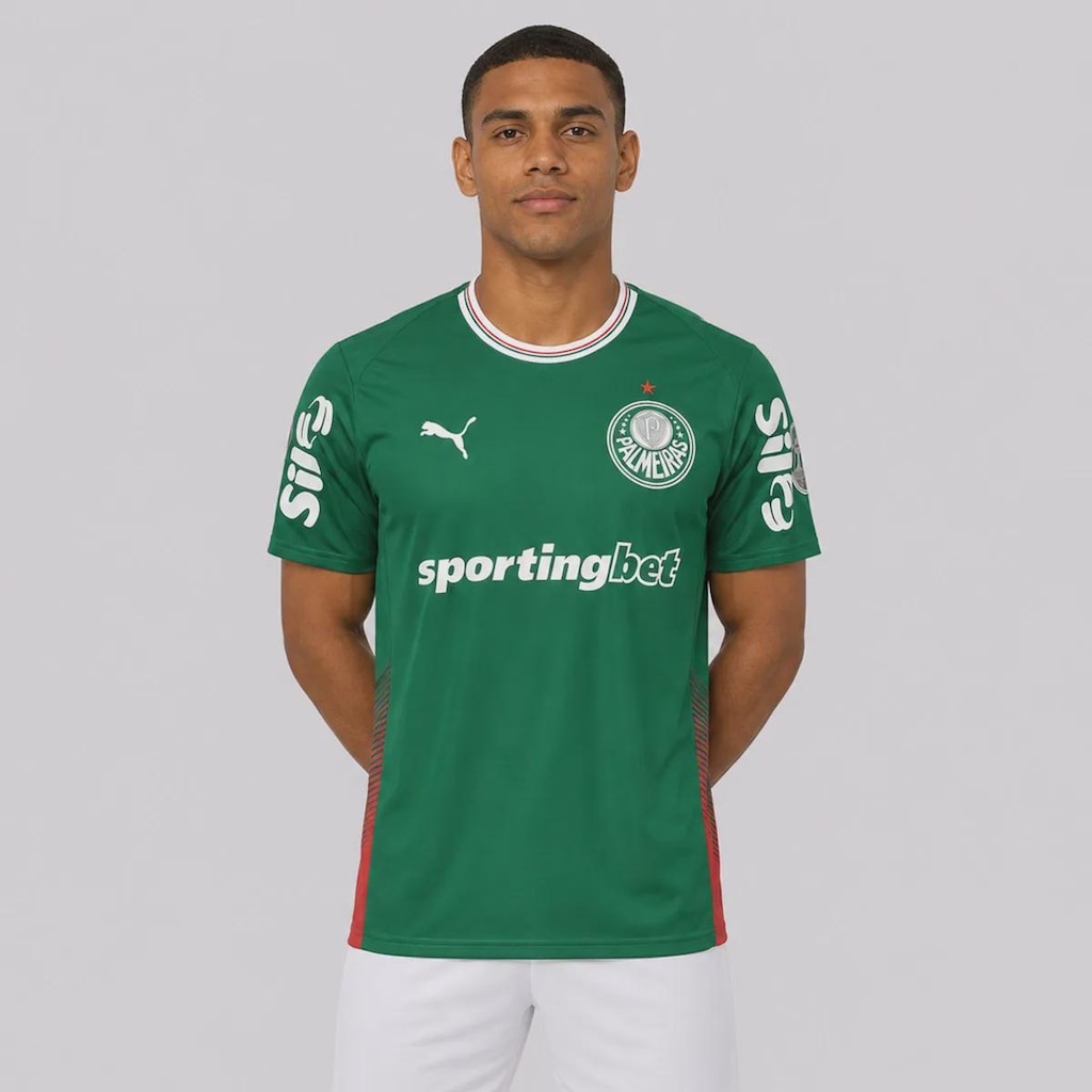 Imagem 1 do produto Camisa do Palmeiras I 26/27 Patch Libertadores Puma Masculina