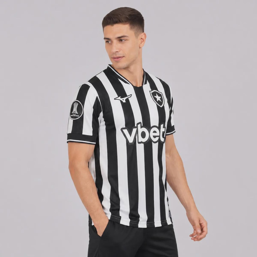 Imagem 2 do produto Camisa do Botafogo I 26/27 Patch Libertadores Mizuno Masculina