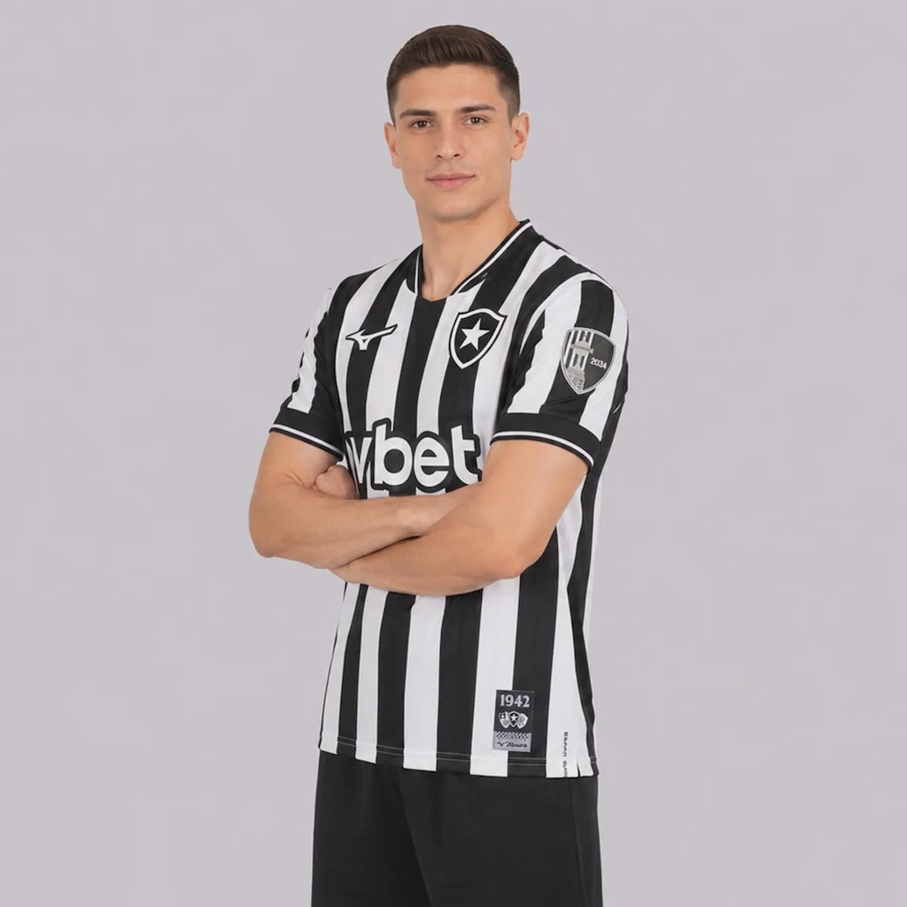 Imagem 3 do produto Camisa do Botafogo I 26/27 Patch Libertadores Mizuno Masculina