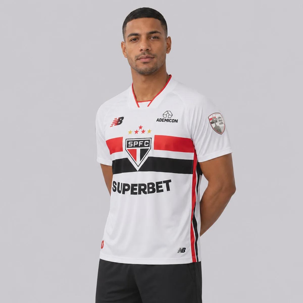 Imagem 3 do produto Camisa do São Paulo I 26/27 Patch Libertadores New Balance Masculina