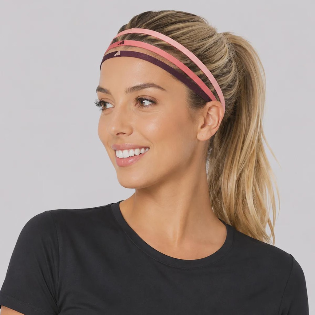 Imagem 4 do produto Kit 3 Faixa de Cabeça adidas Hairband - Adulto