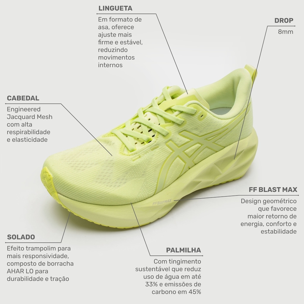 Imagem 2 do produto Tênis Masculino Asics Novablast 5 Lite Show