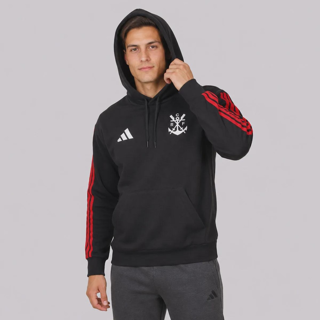 Imagem 2 do produto Blusão de Moletom do Flamengo adidas DNA Masculino