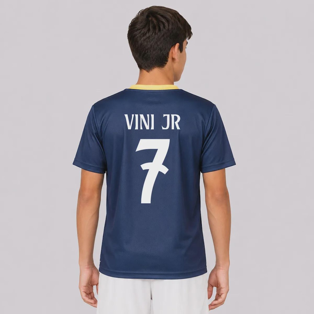 Imagem 1 do produto Camisa do Real Madrid Campeones 7 Vini Jr - Infantil