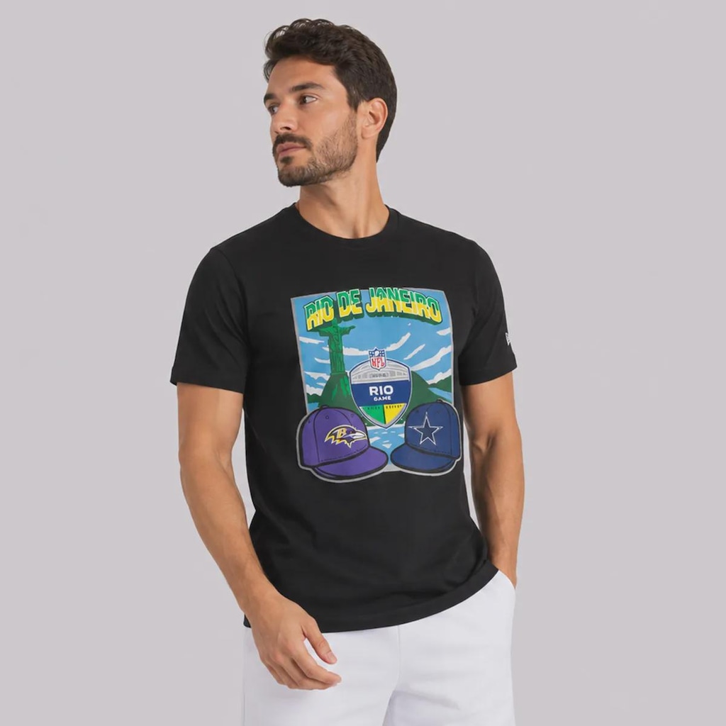 Imagem 2 do produto Camiseta New Era NFL Brasil Game 2026 Cristo RJ Masculina