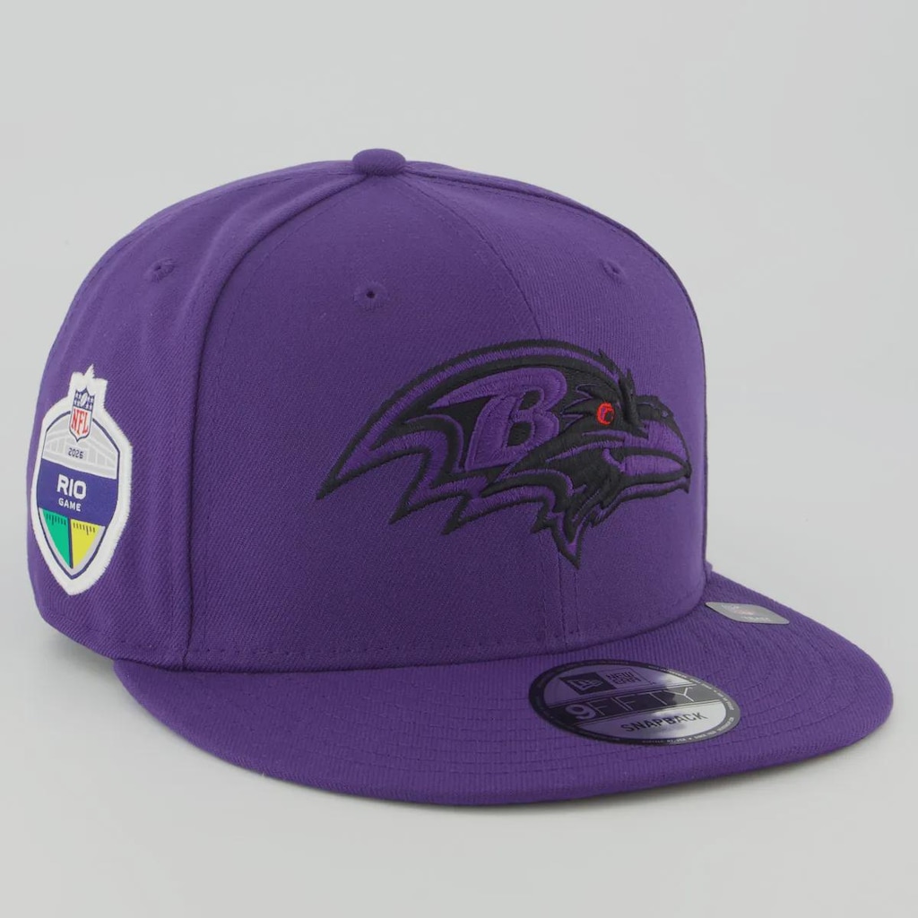 Imagem 2 do produto Boné Unissex New Era Baltimore Ravens 950 NFL Brasil Game 2026 Aba Reta