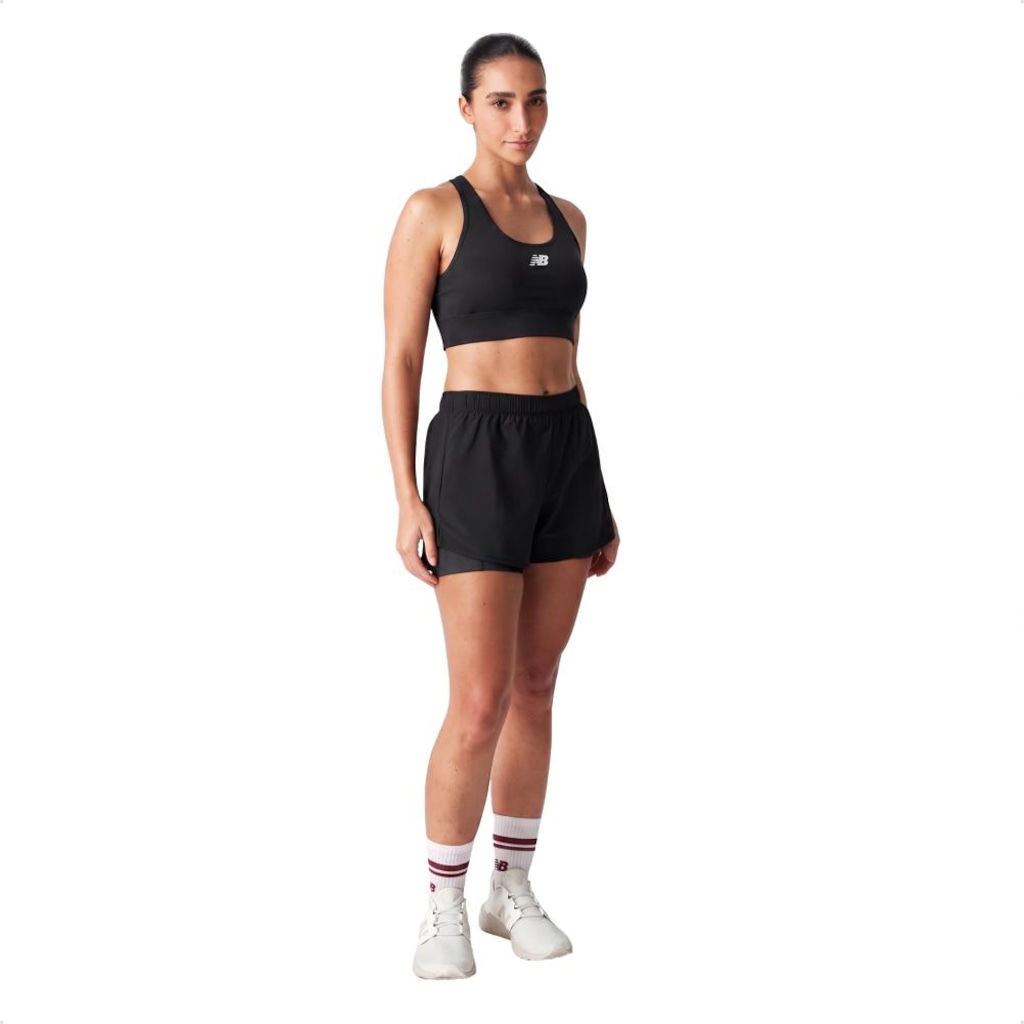 Top New Balance Tech Training Graphic Bra Feminino - Foto 1