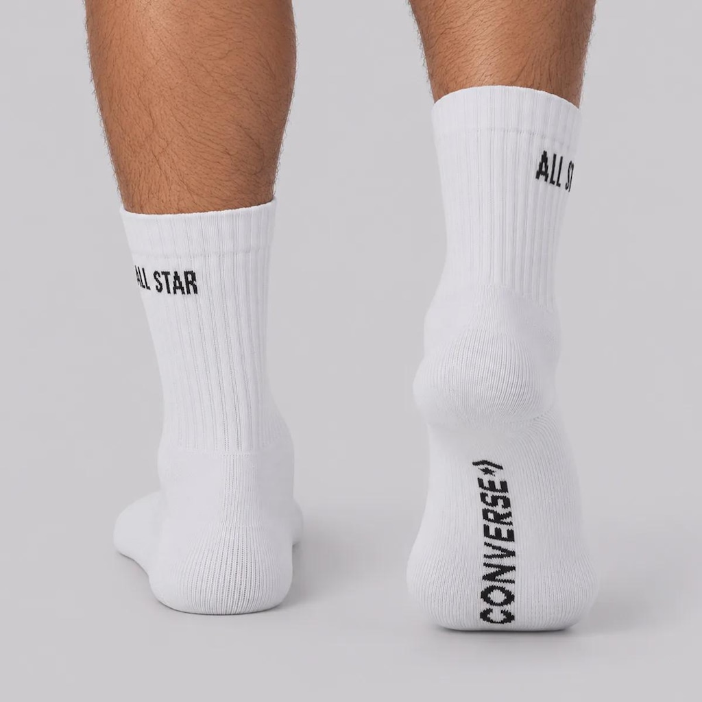 Imagem 3 do produto Kit 3 Pares de Meia Cano Médio Converse Unissex