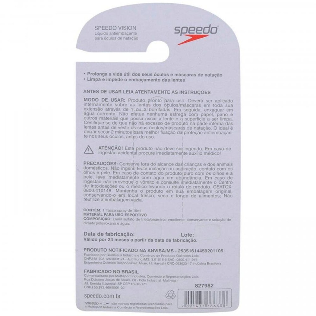 Imagem 2 do produto Antiembaçante Anti Fog Speedo