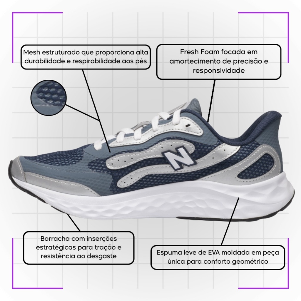 Imagem 5 do produto Tênis Masculino New Balance Fresh Foam Arishiv4 Tira Lux