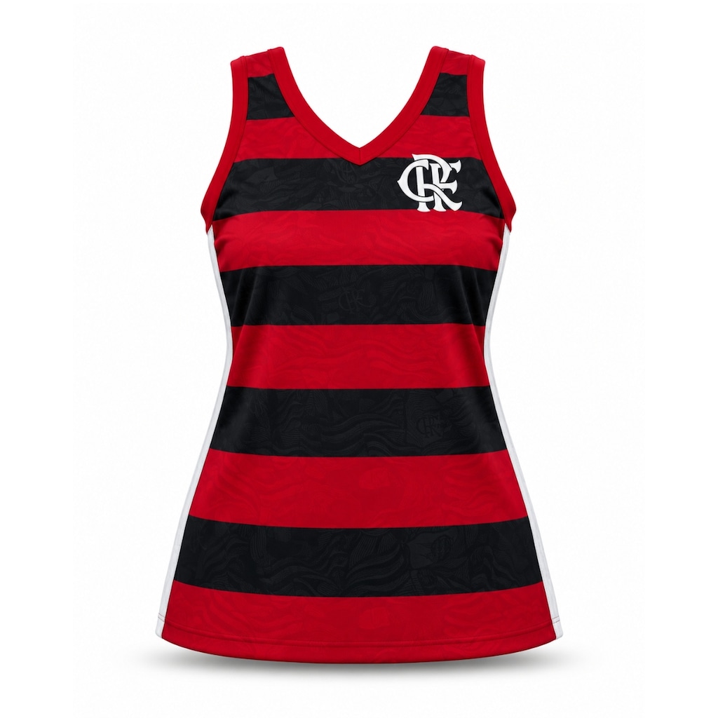 Imagem 1 do produto Camiseta Regata do Flamengo Vivaz Rubro Negra Braziline - Feminina