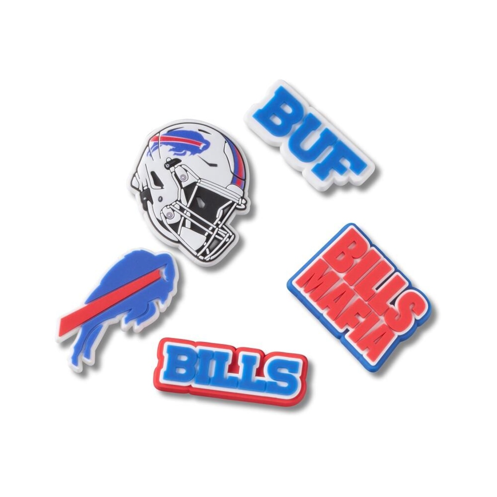 Imagem 1 do produto Jibbitz™ Crocs NFL Buffalo Bills Pack com 5 Peças
