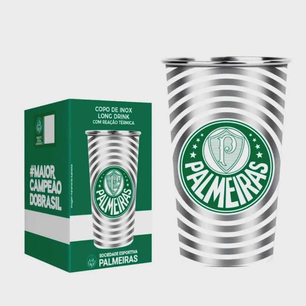 Imagem 2 do produto Copo Térmico Palmeiras Reação Allmix - 450ml