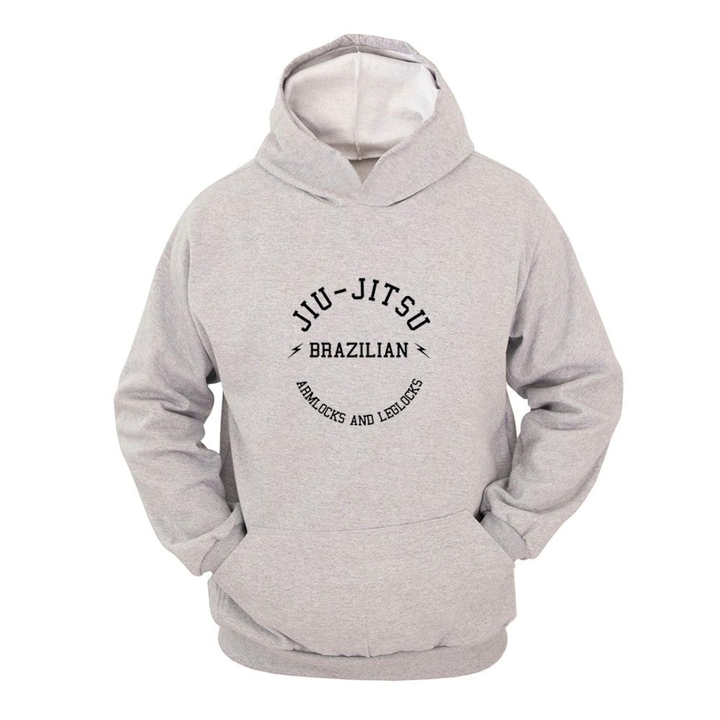 Imagem 1 do produto Blusão de Moletom com Capuz Ragor Estampa Jiu Jitsu Arm Lock Masculino