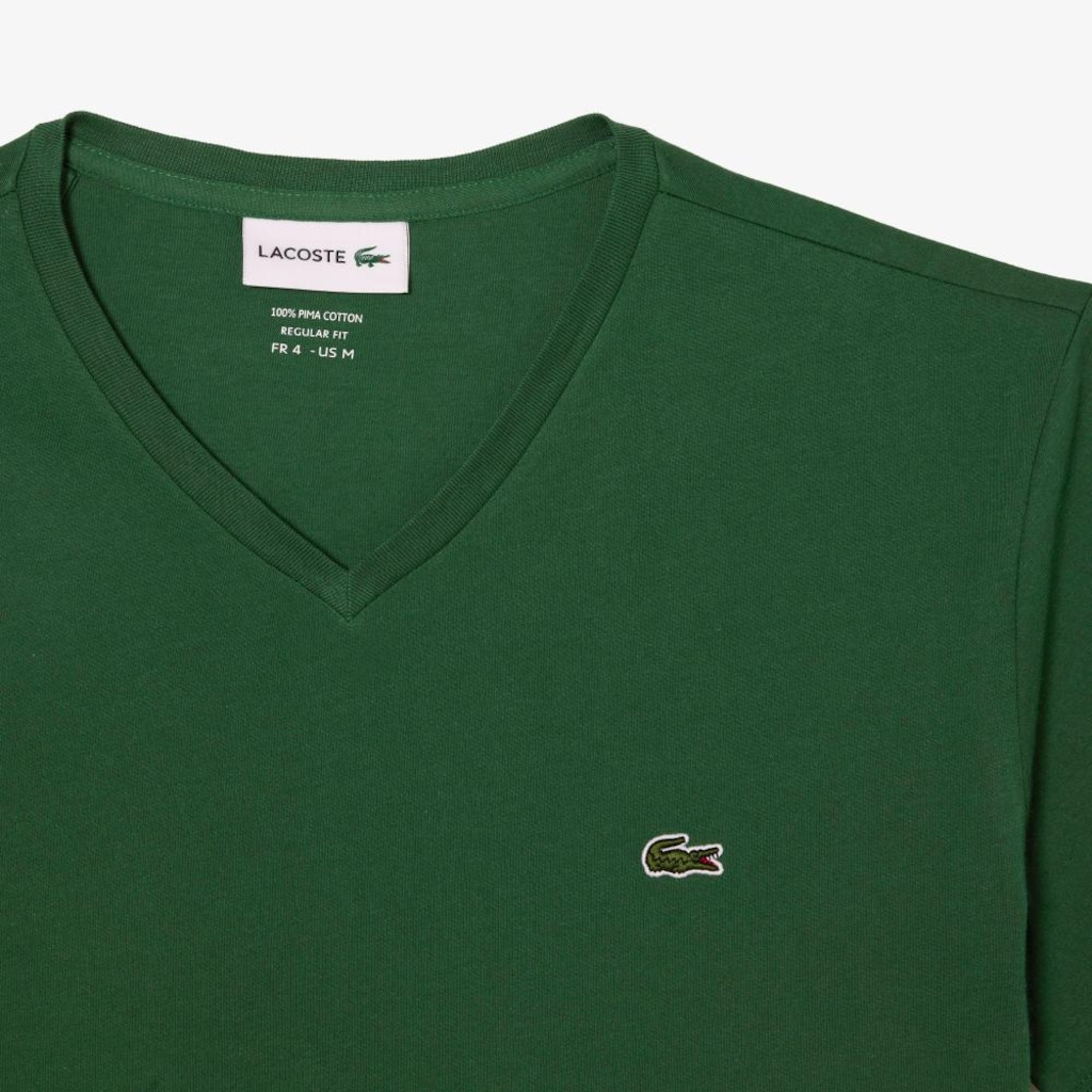 Imagem 3 do produto Camiseta Lacoste Pima Leve com Gola V