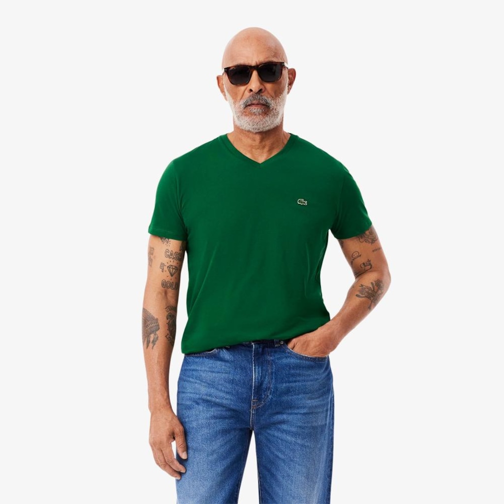 Imagem 4 do produto Camiseta Lacoste Pima Leve com Gola V