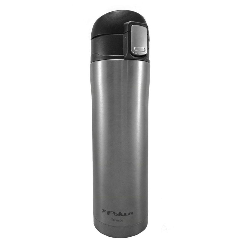 Imagem 1 do produto Garrafa Squeeze de Aço Inox Poker Térmico Quente e Frio - 420 ml
