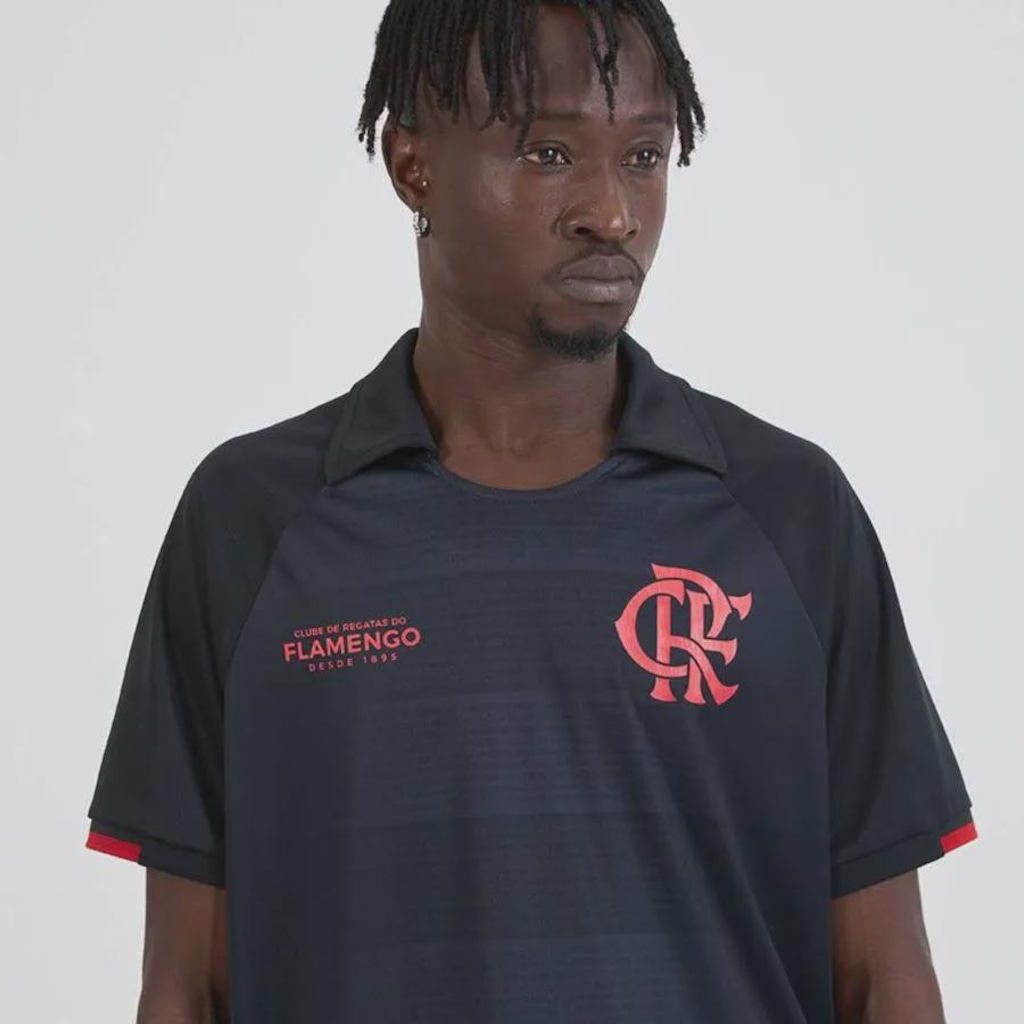 Imagem 2 do produto Camisa Polo do Flamengo Passagem Braziline Masculina
