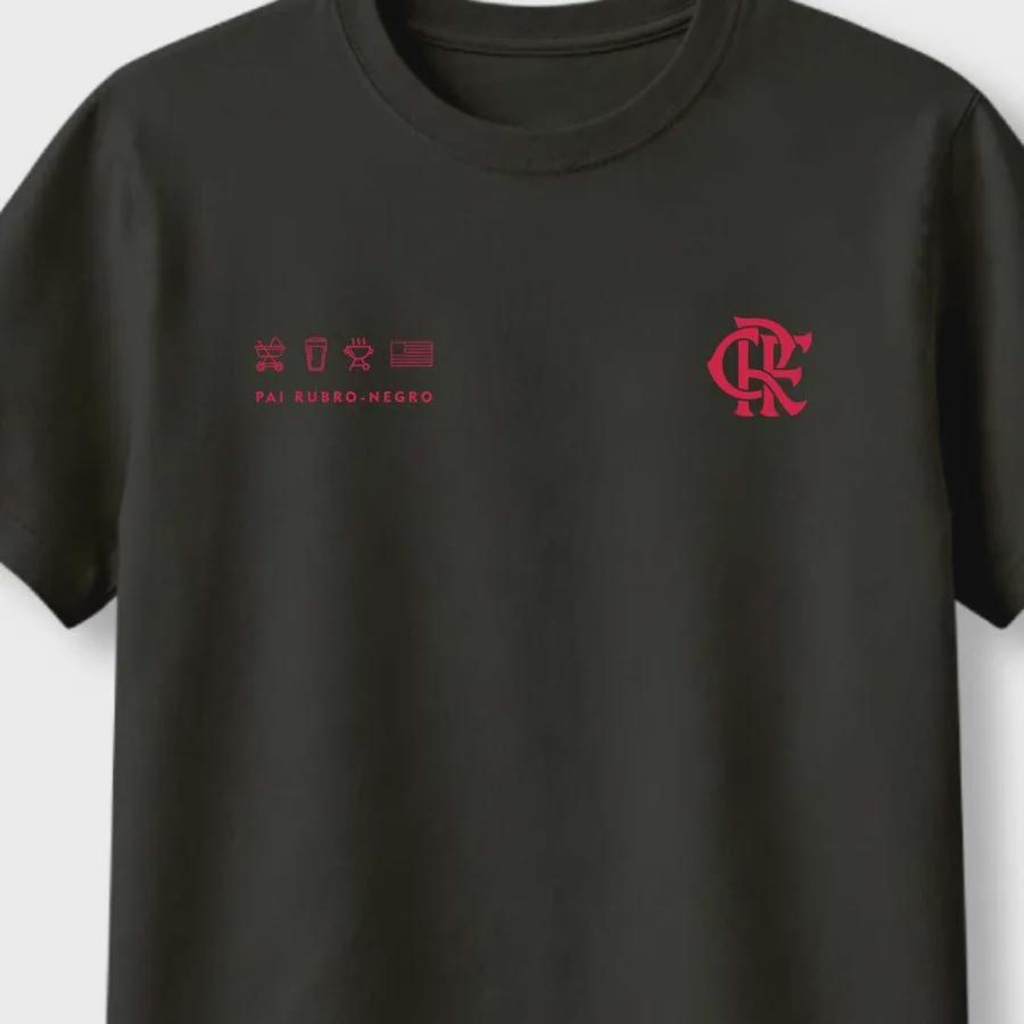 Imagem 2 do produto Camiseta do Flamengo Pai Rubro Negro Braziline Masculina