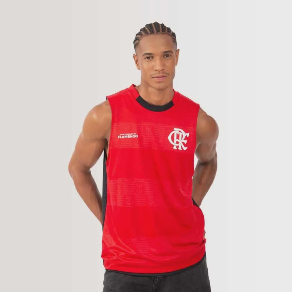 Imagem 1 do produto Camiseta Regata Dupla Face Flamengo Pulso Braziline Masculina