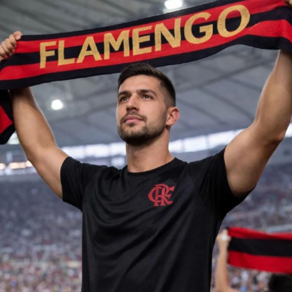 Imagem 3 do produto Camiseta do Flamengo com Logo Gel Masculina