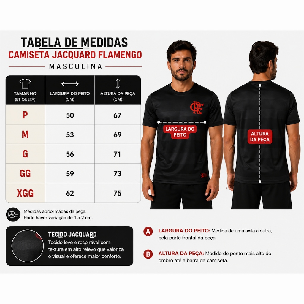 Imagem 4 do produto Camiseta do Flamengo TPU Dry Fit Licenciada Masculina
