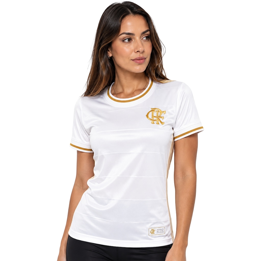 Imagem 1 do produto Camisa do Flamengo Jacquard Oficial - Feminina