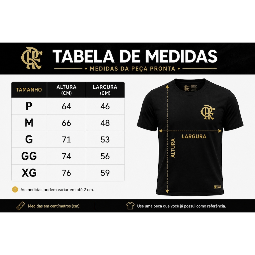 Imagem 4 do produto Camiseta do Flamengo Coimbra Gold Licenciada - Masculina