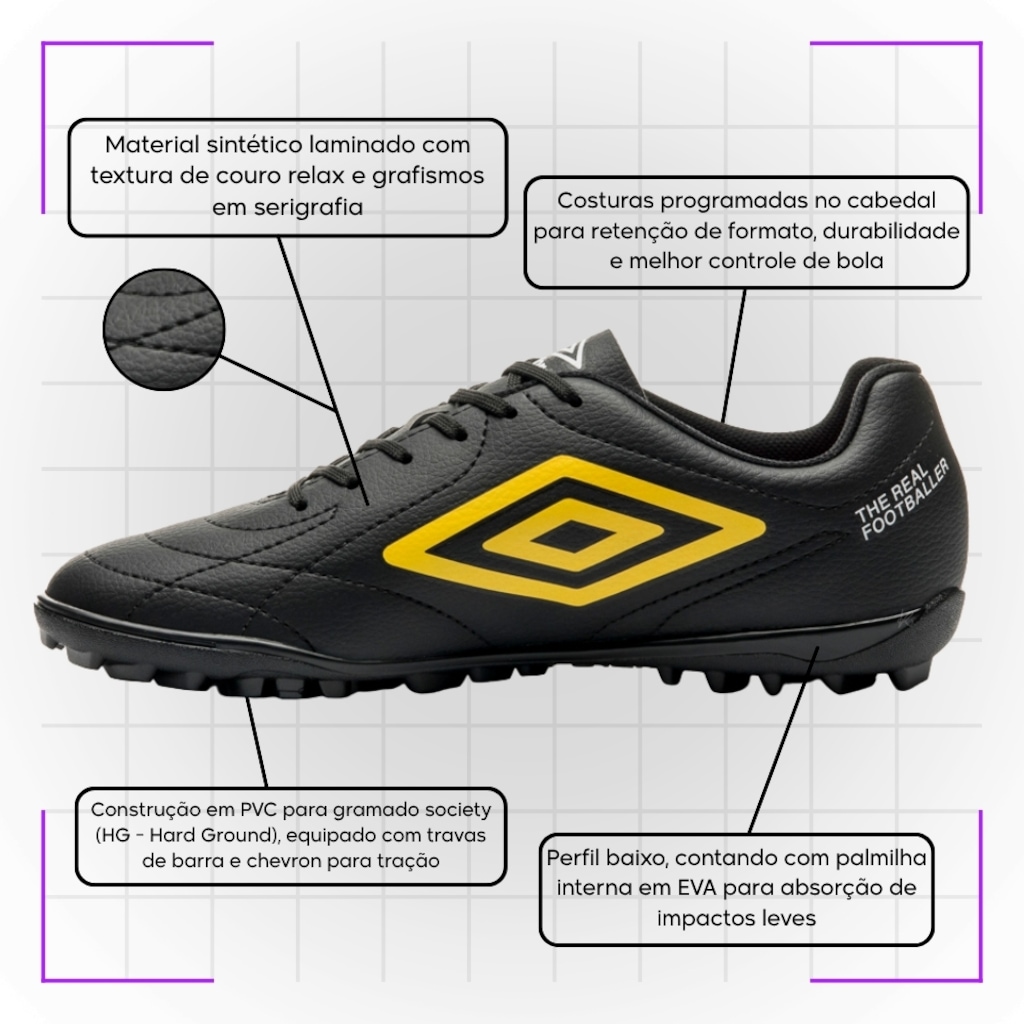 Imagem 3 do produto Chuteira Society Adulto Umbro Class Footballer