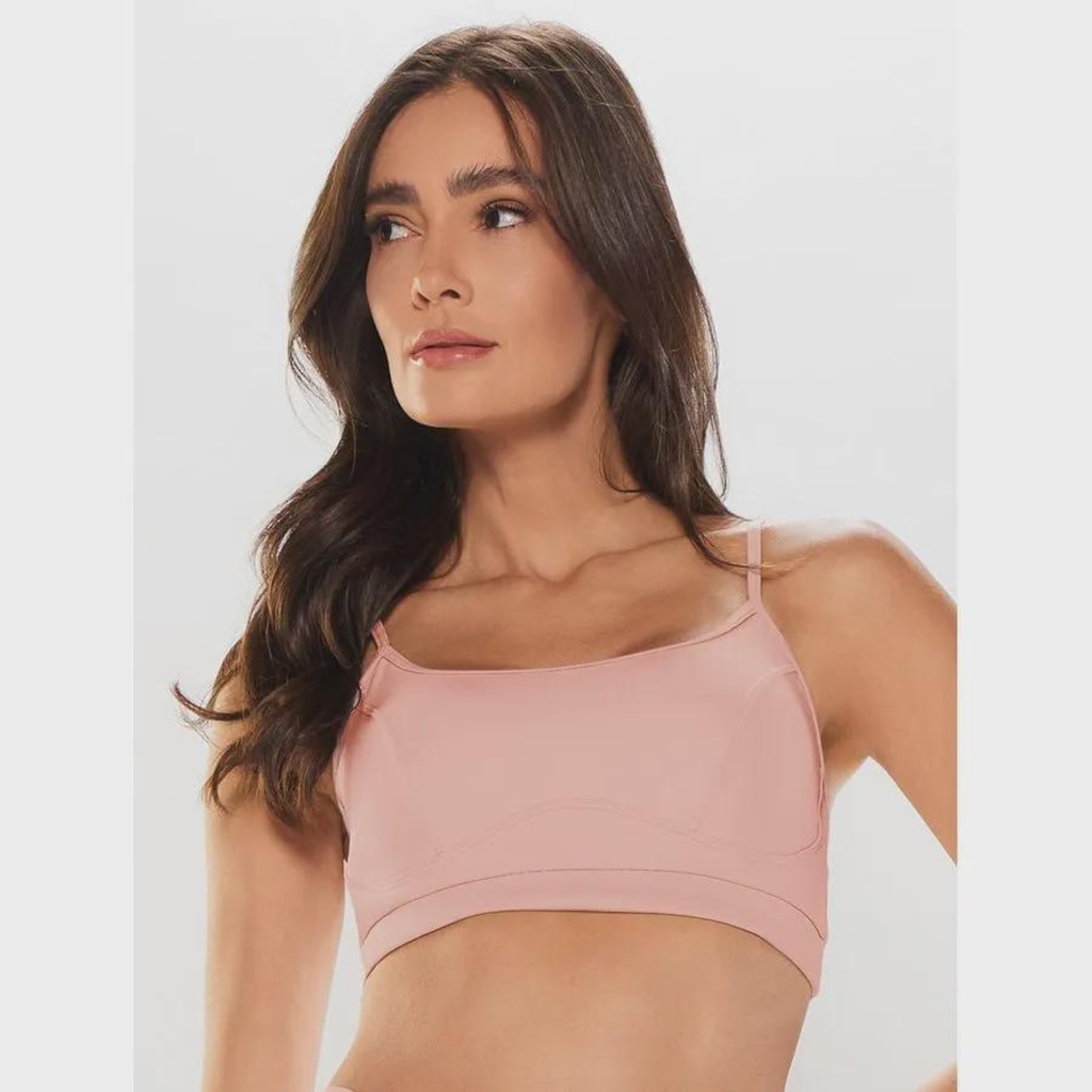 Imagem 1 do produto Top Alça Reta Fina Body For Sure Liso Blush - Feminino