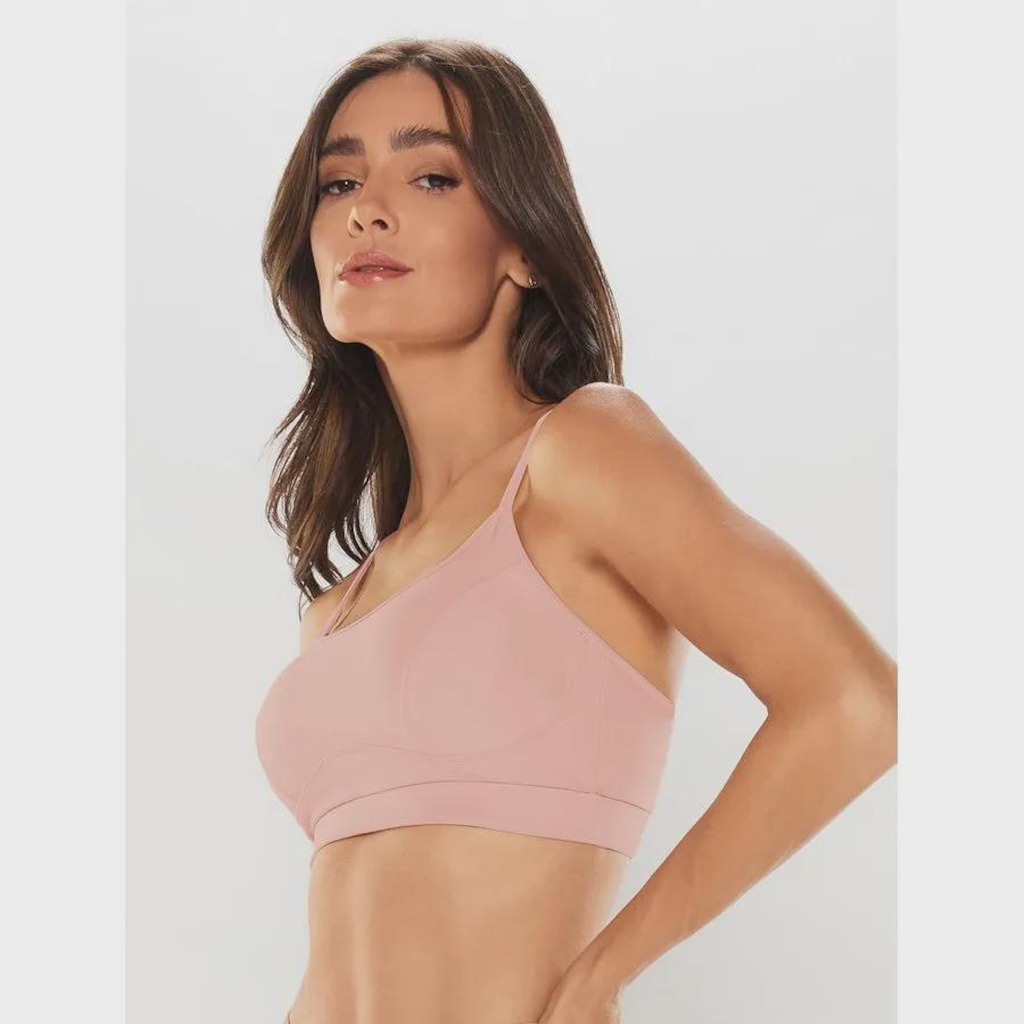 Imagem 3 do produto Top Alça Reta Fina Body For Sure Liso Blush - Feminino